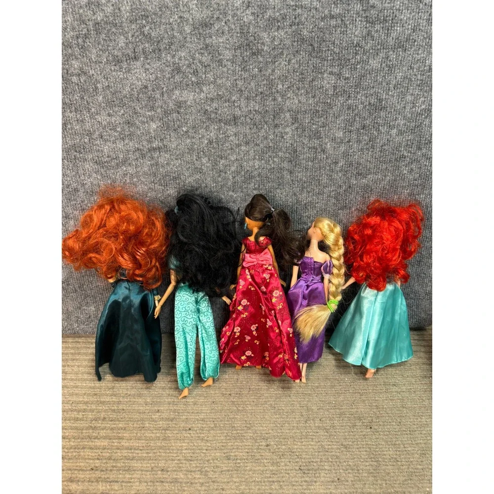 Disney Princess Doll Lot of 15 Ariel Cinderella Merida Jasmine Belle Anna Mulan